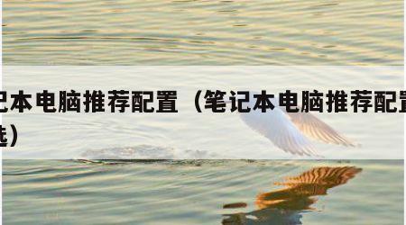 笔记本电脑推荐配置（笔记本电脑推荐配置怎么选）