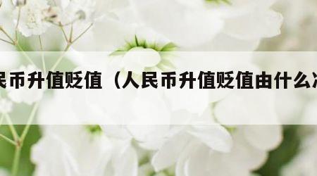 人民币升值贬值（人民币升值贬值由什么决定）