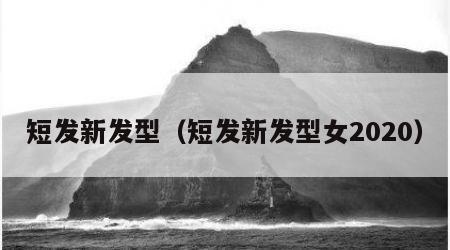 短发新发型（短发新发型女2020）