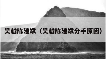 吴越陈建斌（吴越陈建斌分手原因）