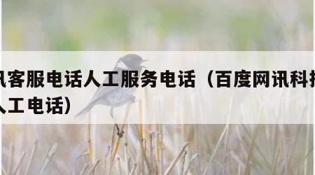 腾讯客服电话人工服务电话（百度网讯科技客服人工电话）