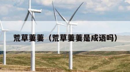 荒草萋萋（荒草萋萋是成语吗）