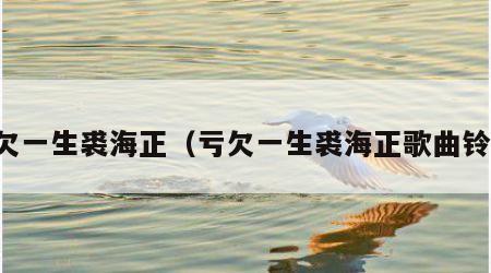 亏欠一生裘海正（亏欠一生裘海正歌曲铃声）